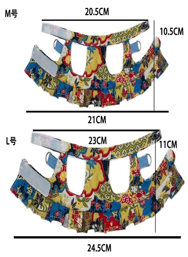 FORZENA Beard Dragon Skirt Harness Leash Set Adjustable Vest Traction Rope Strap Cute Flora Clothes for Small Animal Repitle Lizard Gecko Iguana Chameleon (Blue,M) - Image 3